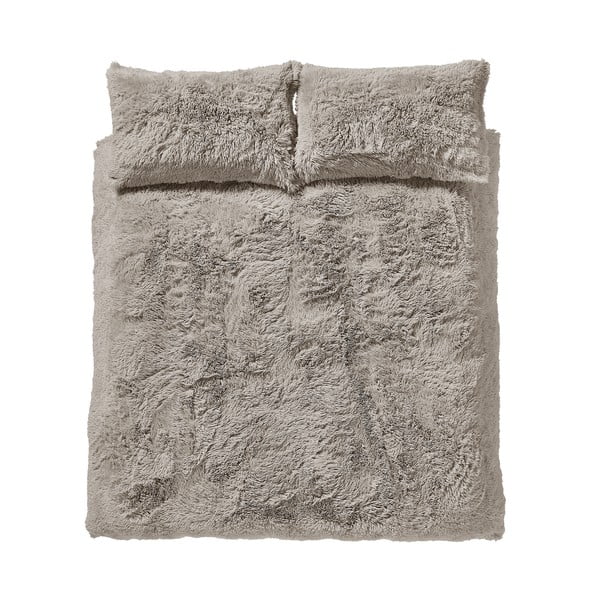 Iš mikropliušo dvigulė patalynė rudos spalvos 200x200 cm Cuddly – Catherine Lansfield