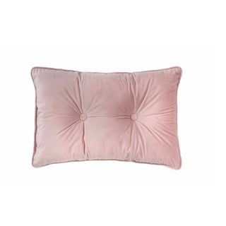 Šviesiai rožinė Tiseco Home Studio aksominė pagalvė su sagomis, 40 x 60 cm
