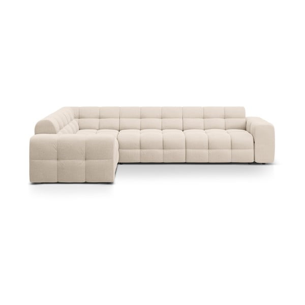 Smėlio spalvos kampinė sofa (su kairiuoju kampu/„L“ formos) Kendal – Micadoni 