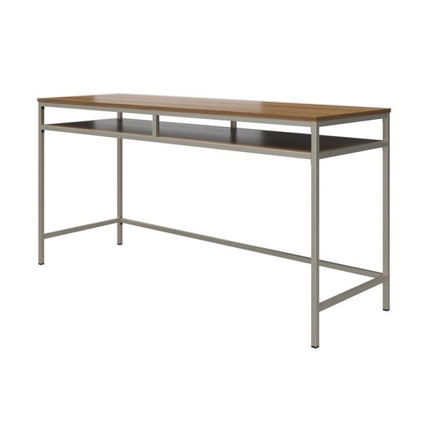 Rašomasis stalas su riešutmedžio dekoro stalviršiu 51x153 cm Bradford – Støraa-image-3