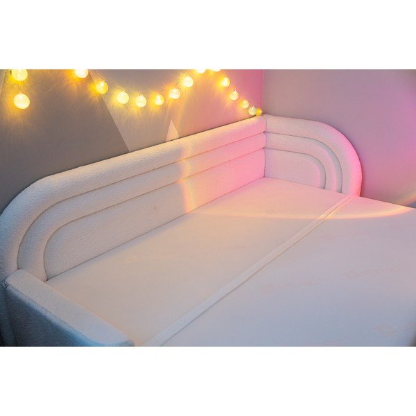 Kreminės spalvos iš boucle sulankstoma/su sandėliavimo vieta sofa su kairiuoju kampu 223 cm Fabillo – ELTAP-image-4