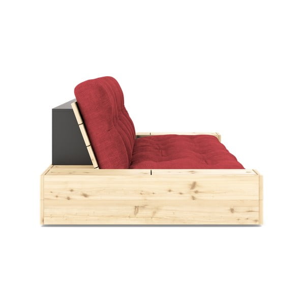 Sulankstoma sofa iš kordinio velveto raudonos spalvos 244 cm Base – Karup Design-image-3