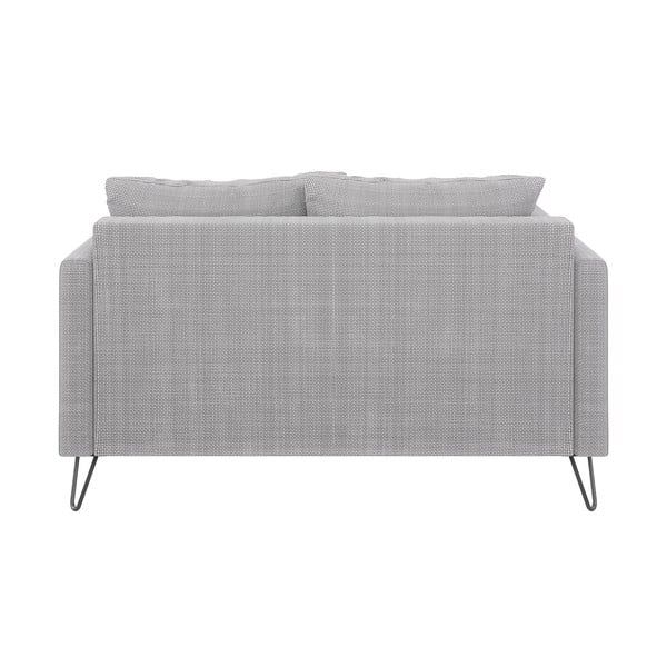 Šviesiai pilkos spalvos iš šenilinio audinio sofa 140 cm Freya – Ropez-image-2