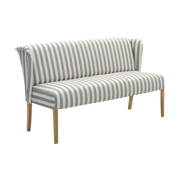 Pilkos ir baltos spalvos minkštas suoliukas Max Winzer Hendrick-image-2