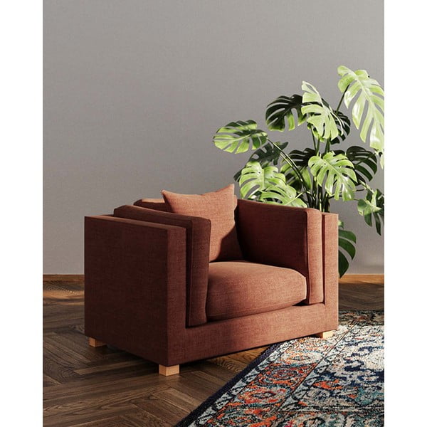 Krėslas raudonos plytų spalvos Pomo – Ame Yens-image-1