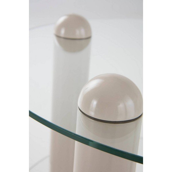 Iš stiklo apvalios formos šoninis stalas ø 48 cm Egan – Jotex-image-3