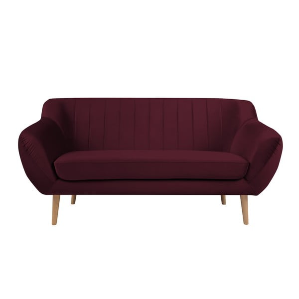 Tamsiai raudonos spalvos dvivietė sofa Mazzini Sofas Benito