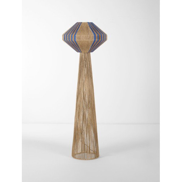 Mėlynos spalvos/natūralios spalvos iš virvės pastatomas šviestuvas (aukštis 152 cm) Abby – Nova Luce-image-3