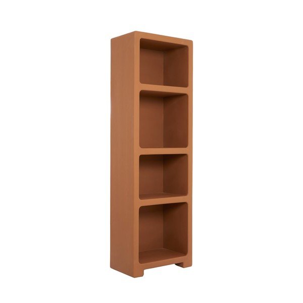 Terakotos spalvos pastatoma lentyna 60x190x35 cm Naluno – Light & Living