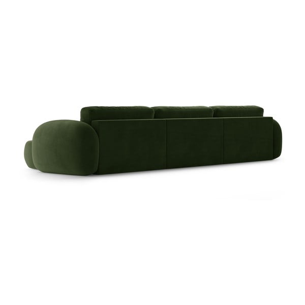 Žalios spalvos iš velveto sulankstoma/su sandėliavimo vieta kampinė sofa („U“ formos) Tonale – Cosmopolitan Design-image-4