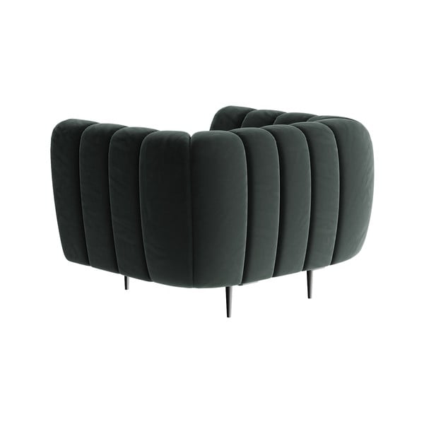 Tamsiai pilkas aksominis krėslas Ghado Shel-image-3