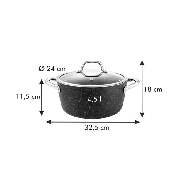Indukcinis aliuminio puodas su dangčiu 4,5 l President - Tescoma-image-3