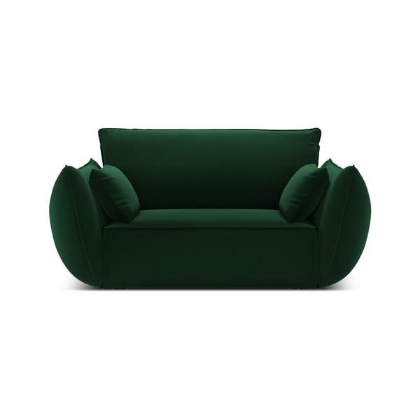 Tamsiai žalios spalvos iš velveto krėslas Vanda – Mazzini Sofas