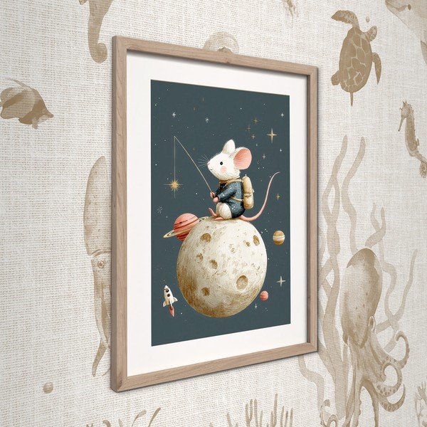 Vaikiškas paveikslas 30x40 cm Astro Mouse – Styler-image-2