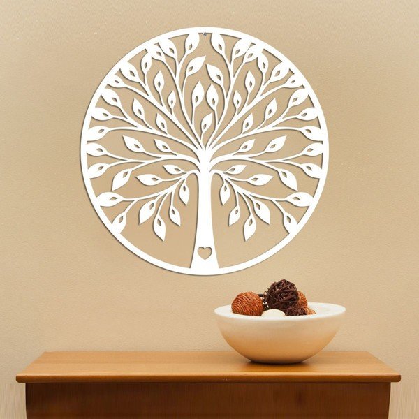 Baltos spalvos sieninė dekoracija Tree-image-1