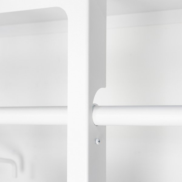 Baltos spalvos iš plieno sieninė lentyna su lentyna 100 cm Luno Large – Spinder Design-image-4