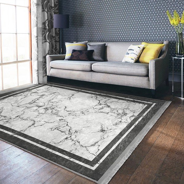 Baltai pilkas kilimas 120x180 cm - Mila Home-image-1