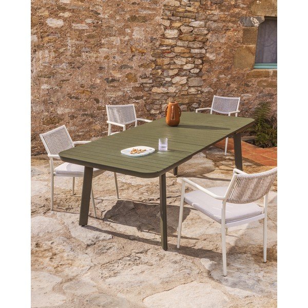 Iš metalo sodo valgomojo stalas 100x220 cm Izola – Kave Home-image-2