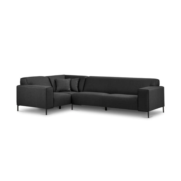 "Cosmopolitan Design Seville" tamsiai pilka kampinė sofa, kairysis kampas