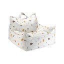 Baltos spalvos iš boucle/iš šenilinio audinio vaikiškas sėdmaišis Terrazzo Chair – Wigiwama