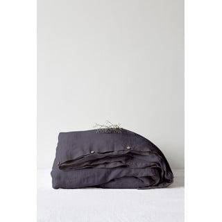 Tamsiai pilkas lininis antklodės užvalkalas Linen Tales, 200 x 220 cm
