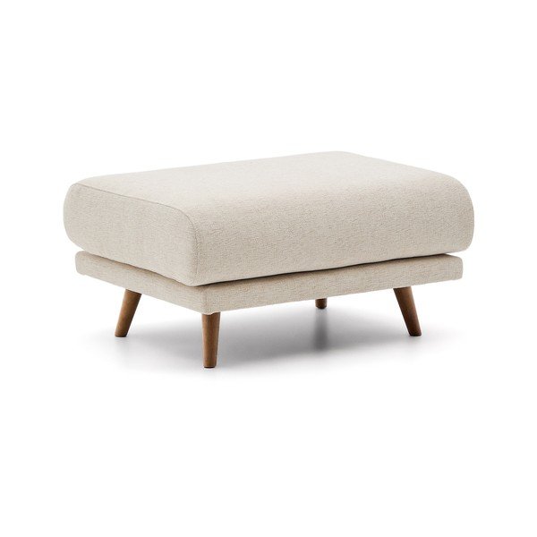 Smėlio spalvos taburetė iš šenilinio audinio Karin – Kave Home-image-1