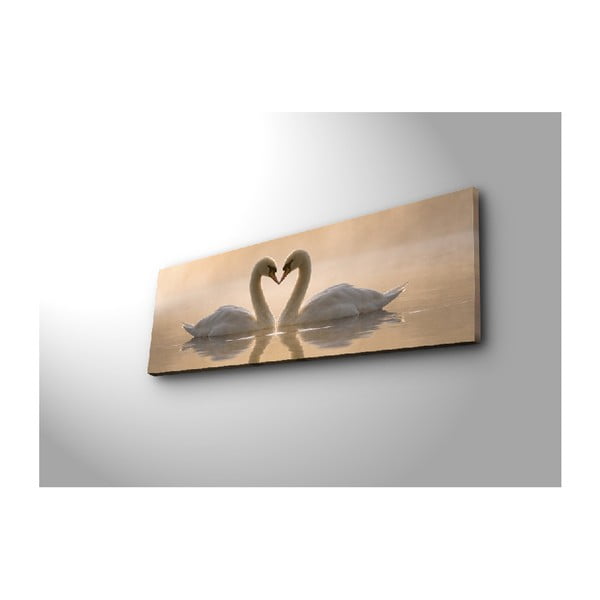 Paveikslas ant drobės Swan Love, 90 x 30 cm-image-3