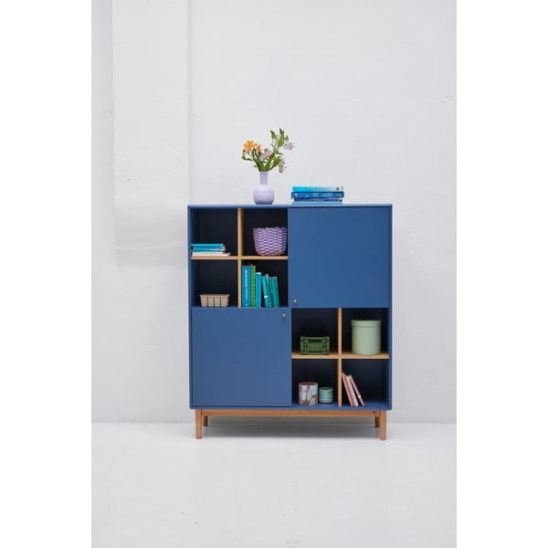 Knygų spinta  tamsiai mėlynos spalvos 118x138 cm Color Living – Tom Tailor-image-1