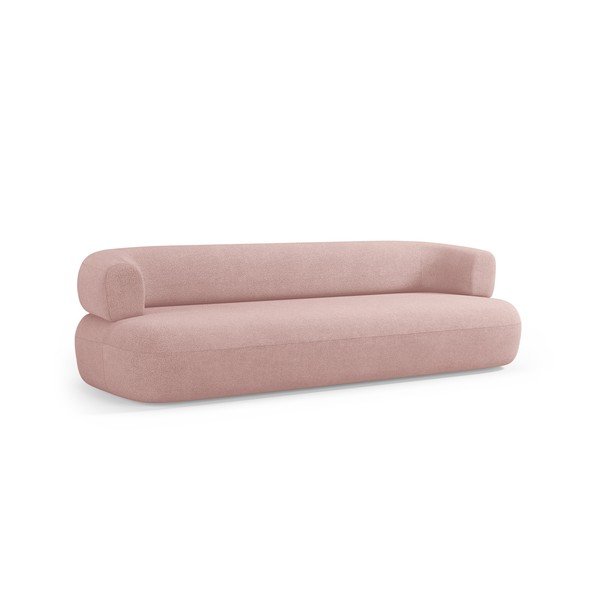 Šviesiai rožinės spalvos sofa iš boucle 226 cm Jenny – Micadoni -image-1