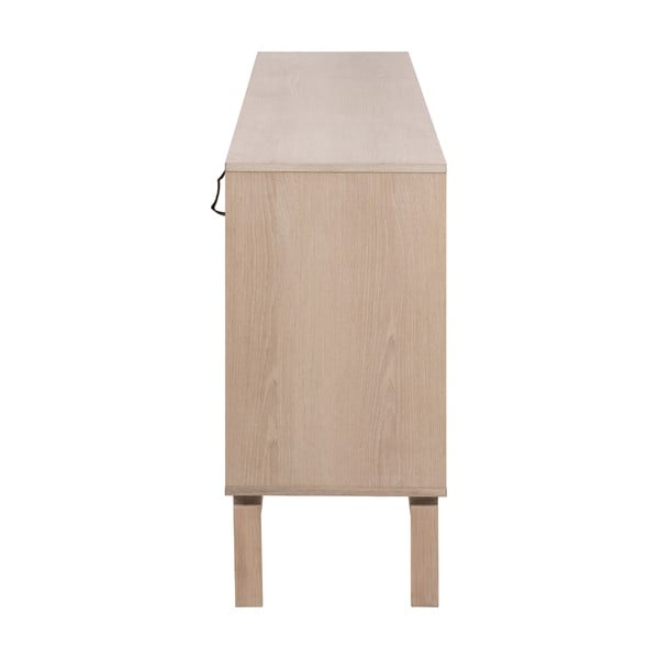 Žema šoninė spintelė natūralios spalvos iš ąžuolo 180x80 cm Linley – Actona-image-4