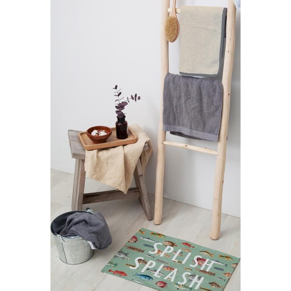 Žalias medvilninis vonios kilimėlis Really Nice Things Splish Splash, 40 x 60 cm-image-1