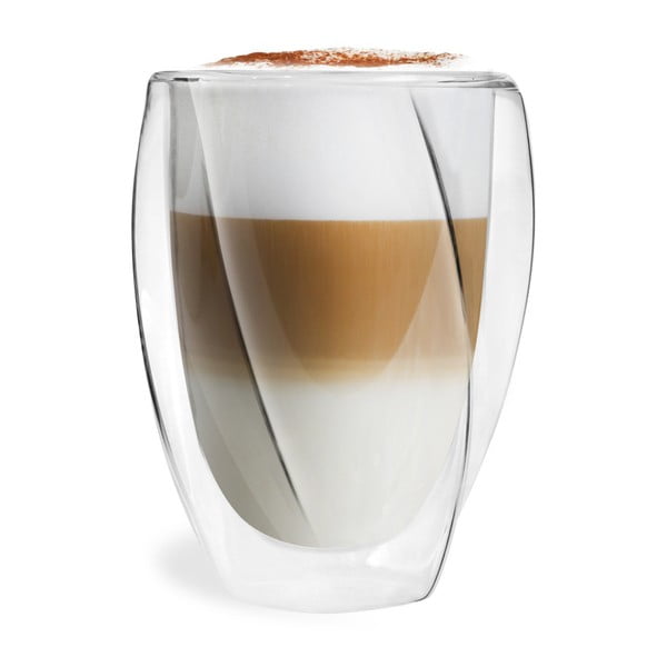 2 dvigubo stiklo stiklinių rinkinys Vialli Design Latte, 300 ml