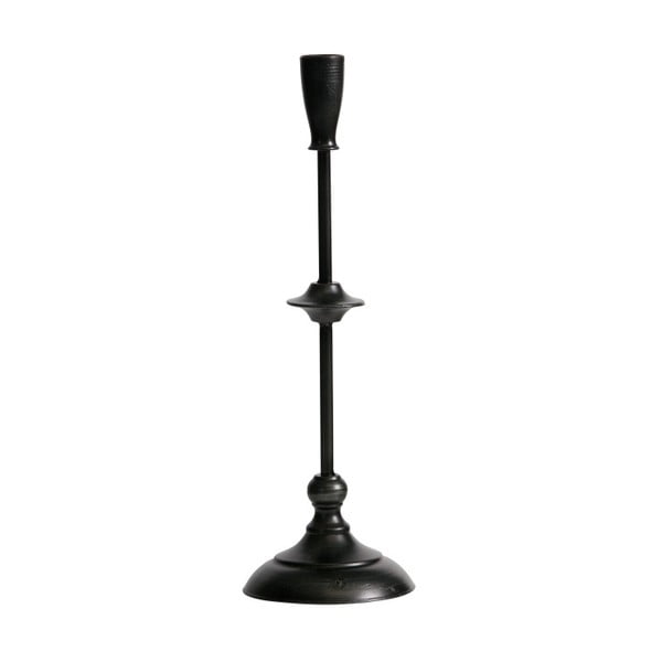 Juodos spalvos metalinis žvakių stovas "BePureHome Ripple", aukštis 41 cm