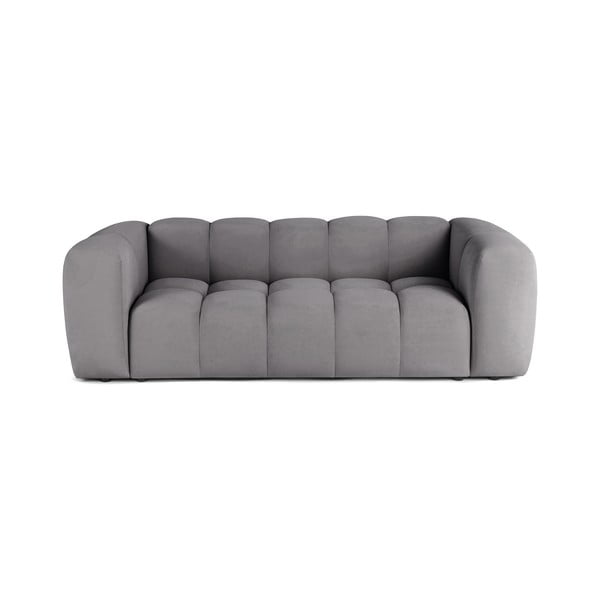 Pilkos spalvos iš velveto sofa 225 cm Cube – Bonami Selection