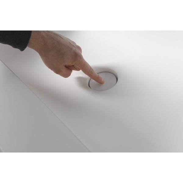 Iš dirbtinio akmens dviguba kriauklė baltos spalvos 180x51,5 cm Aruba – Sapho-image-3