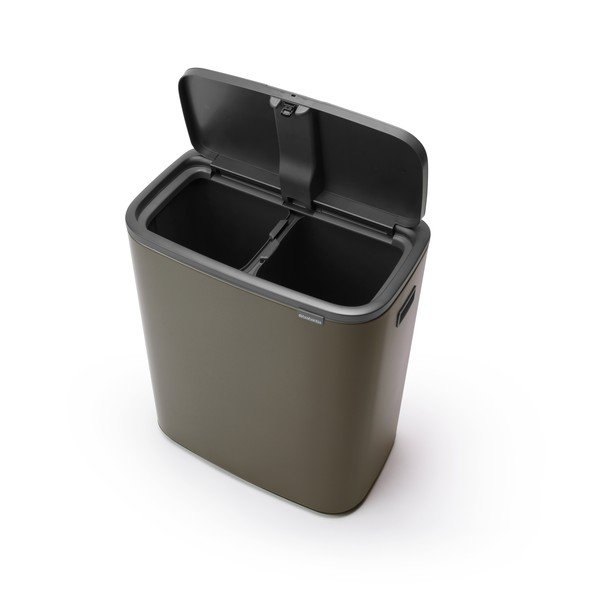 Iš plieno šiukšliadėžė pilkos spalvos rūšiavimui/galima atidaryti palietus 60 l Bo Touch Bin – Brabantia