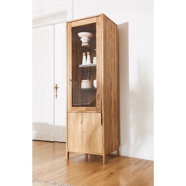 Iš ąžuolo masyvo vitrina natūralios spalvos 59x188 cm Twig – The Beds-image-1