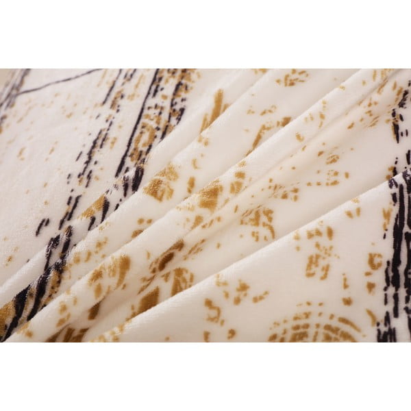 Viengulė patalynė juodos spalvos/kreminės spalvos iš mikropliušo 140x200 cm Enrico – My House-image-4