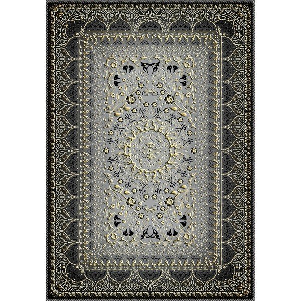 Tamsiai pilkas kilimas Vitaus Olivia, 80 x 120 cm