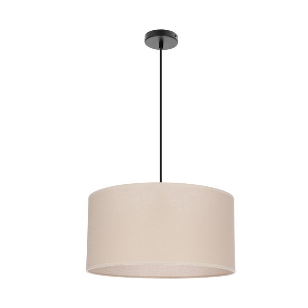 Smėlio spalvos kabantis šviestuvas ø 40 cm su tekstiliniu gaubtu Shanti – Candellux Lighting