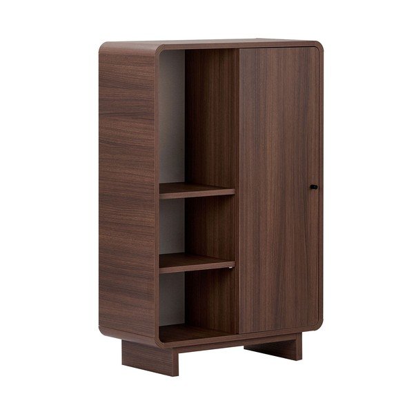 Tamsios natūralios spalvos spintelė iš riešutmedžio 70x110x34 cm Torina – Nordure