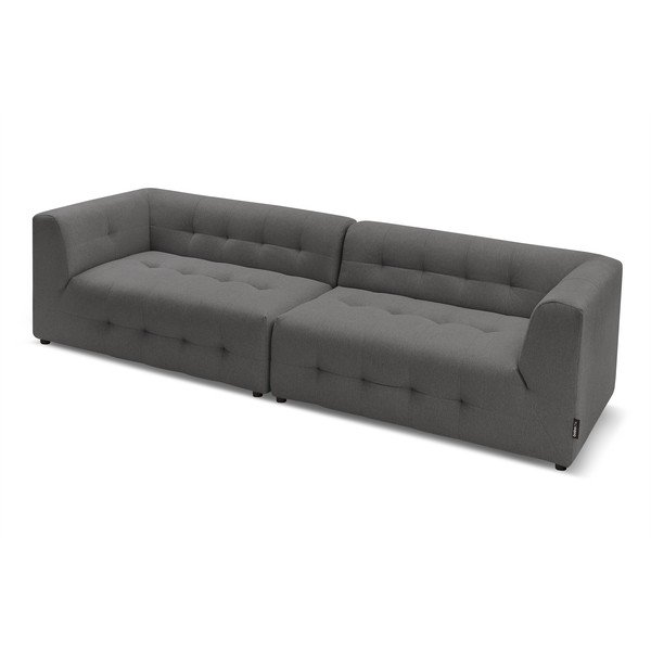 Tamsiai pilka sofa 324 cm Kleber - Bobochic Paris-image-4