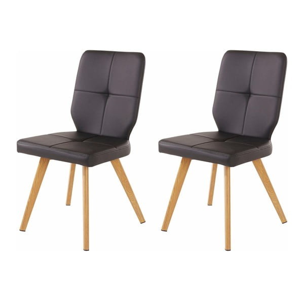 2 juodų valgomojo kėdžių rinkinys "Støraa Daniel
