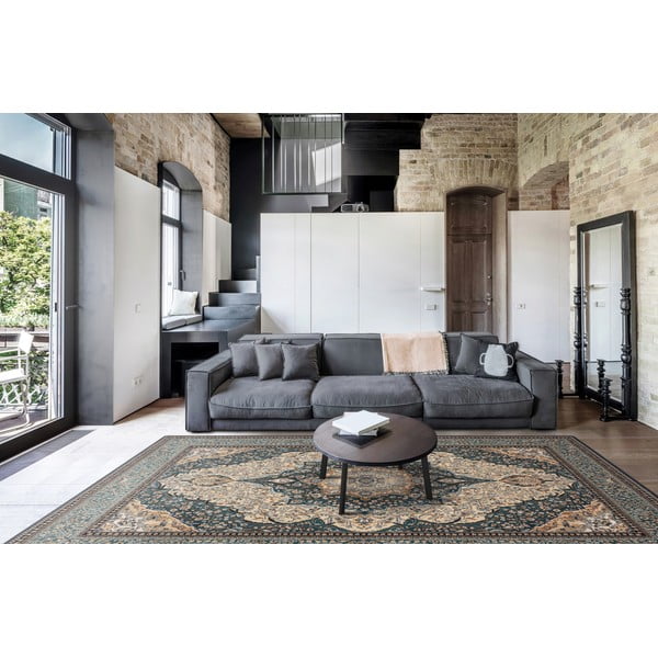 Kilimas iš vilnos žalios spalvos 133x180 cm Charlotte – Agnella-image-1