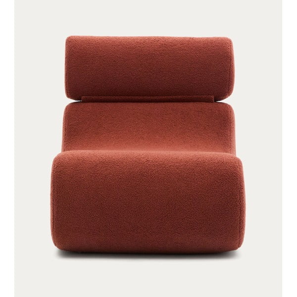 Terakotos spalvos iš boucle krėslas Club – Kave Home-image-2