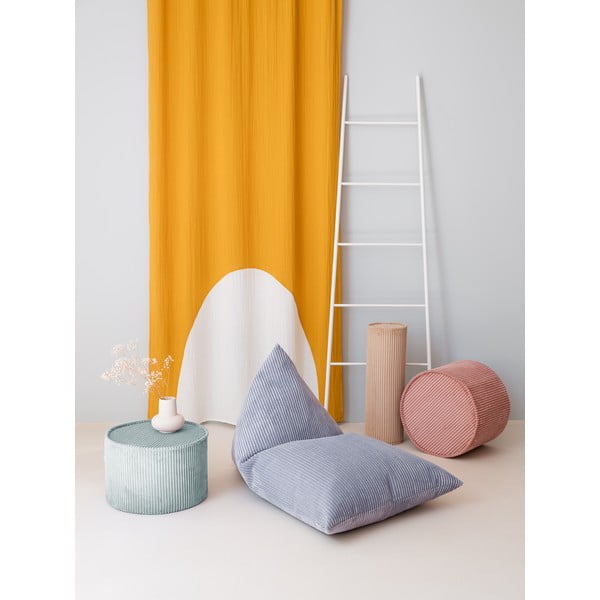 Mėlynos spalvos iš kordinio velveto vaikiškas sėdmaišis Big Lounger – Wigiwama-image-1
