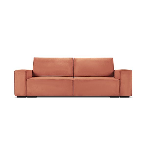 Rožinė aksominė sofa-lova Mazzini Sofas Azalea-image-2