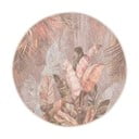 Skalbiamas apvalios formos kilimas šviesiai rožinės spalvos ø 150 cm Dusty Leaves – Mila Home