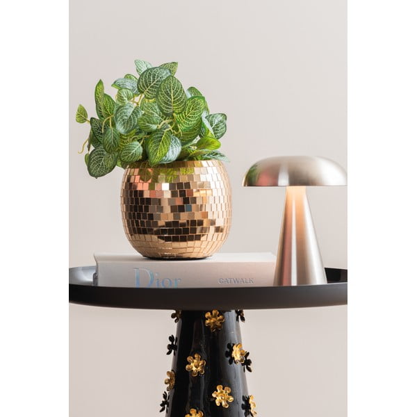 Stalinis šviestuvas auksinės spalvos LED su pritemdymo funkcija (aukštis 20,5 cm) su metaliniu gaubtu Rachel – Leitmotiv-image-3