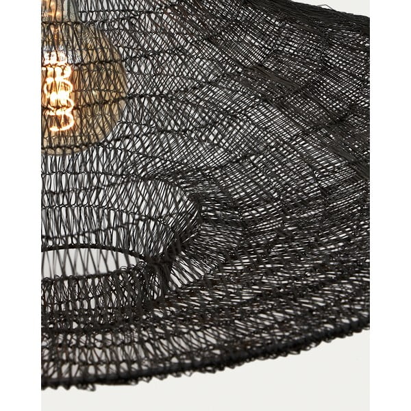 Juodos spalvos kabantis šviestuvas ø 87 cm Makai – Kave Home-image-4